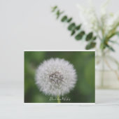 Dandelion voeux Carte postale (Debout devant)