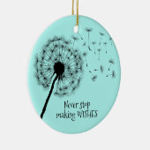 Dandelion Wasting Design Ceramic Ornament (Rechts)
