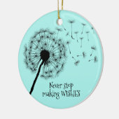 Dandelion Wasting Design Ceramic Ornament (Links)