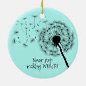 Dandelion Wasting Design Ceramic Ornament (Achterkant)