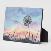 Dandelion waterverf schilderen fotoplaat (Zijkant)