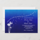 Dandelion Wedding Invitation Kaart (Voorkant)