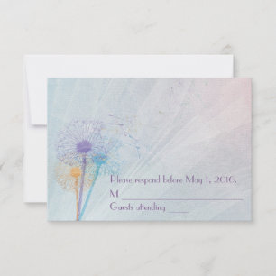 Dandelion Wedding RSVP Kaartje