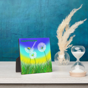 Dandelion Weed Clock, Mums Birthday, Plaque Fotoplaat