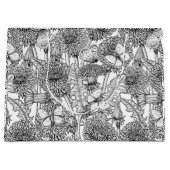 Dandelion-weide in zwart-wit groot cadeauzakje (Voorkant)