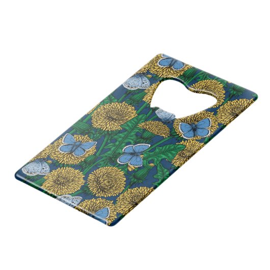 Dandelion-weide Kredietkaart Flessenopener (Achterkant Gekanteld)