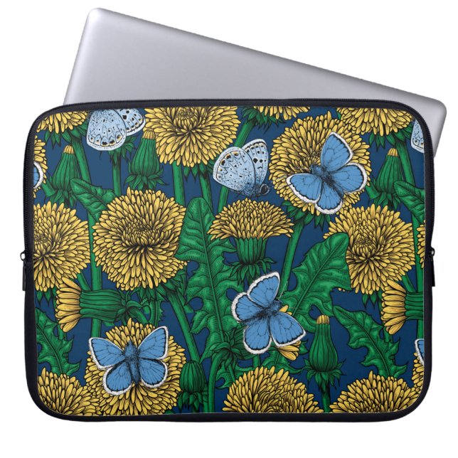 Dandelion-weide Laptop Sleeve (Voorkant)