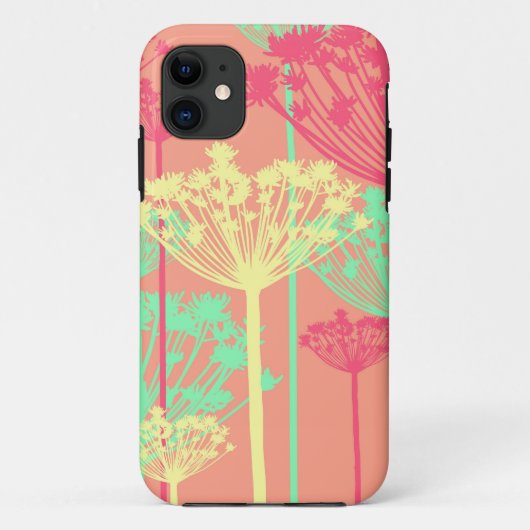 Dandelion wenst bloemen met een korrelig bloempatr Case-Mate iPhone case (Achterkant)