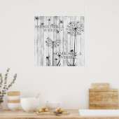 Dandelion wenst Poster van 24 x 24 inch (Keuken)