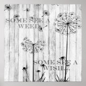 Dandelion wenst Poster van 24 x 24 inch (Voorkant)