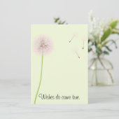 Dandelion wil een Baby shower in Pinks Kaart (Staand voorkant)