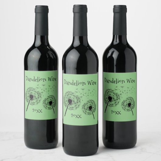 Dandelion Wis Design Vin Étiquette (Bouteilles)