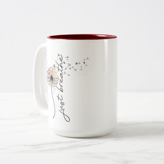 Dandelion Wish Coffee Mug Sunset Papillon Design (Devant gauche)