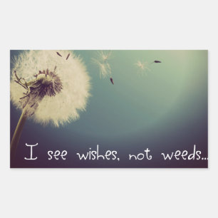 Dandelion Wishes Rechthoekige Sticker