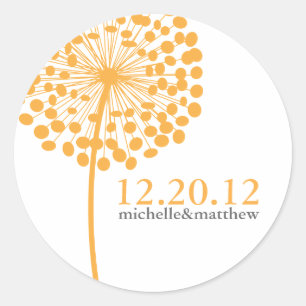 Dandelion Wishes Wedding Favor Stickers