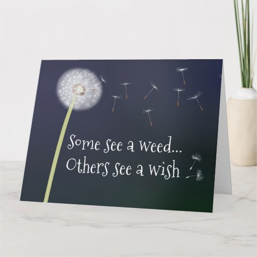 Dandelion Would Wenskaart Kaart (Voorkant)