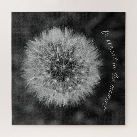 Dandelion zaadkop. Wees op het moment Cadeau. Legpuzzel (Horizontaal)