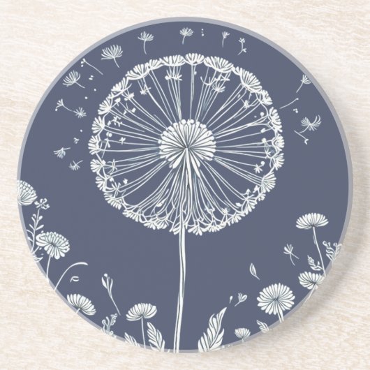 Dandelion Zandsteen Onderzetter (Voorkant)