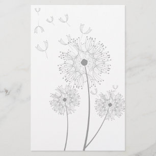 Dandelion zuivere moderne bloemkunst briefpapier