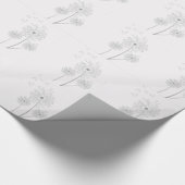 Dandelion zuivere moderne bloemkunst cadeaupapier (Hoek)