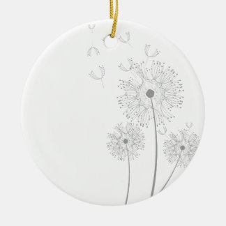 Dandelion zuivere moderne bloemkunst keramisch ornament