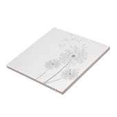 Dandelion zuivere moderne bloemkunst tegeltje (Zijkant)