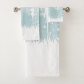 Dandelionen, vlinders en blauwe hemden bad handdoek (Insitu)