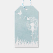 Dandelionen, vlinders en blauwe hemden cadeaulabel (Achterkant)