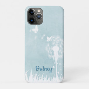 Dandelionen, vlinders en blauwe hemden iPhone 11 pro hoesje