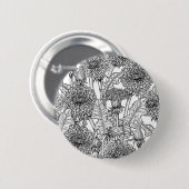 Dandelionen, zwart-wit ronde button 5,7 cm (Voorkant /achterkant)