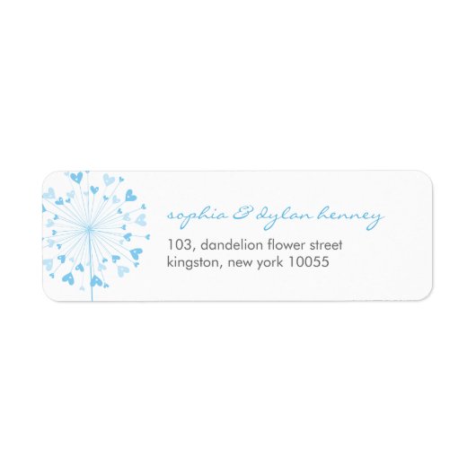 Dandelions Aimer mignon Mariage été Étiquettes de  (Devant)