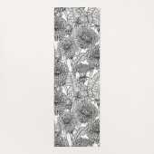 Dandelions, black and white yogamat (Achterkant)