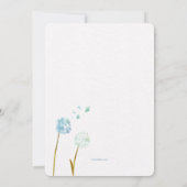 Dandelions Bleus Invitation religieuse (Dos)