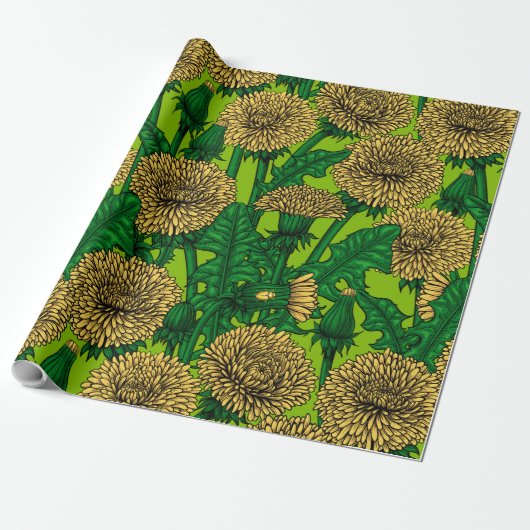 Dandelions Cadeaupapier (Uitgerold)