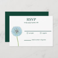 Dandelions, Dandelion Horloge Vert, Blanc RSVP
