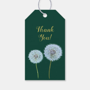 Dandelions, Dandelion klokken Aangepaste tekst Gro Cadeaulabel