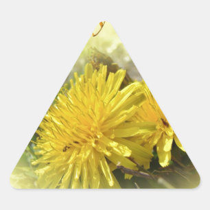 Dandelions - Een zonnige Hi Driehoek Sticker
