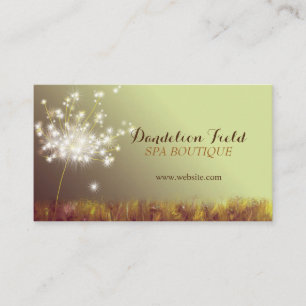 Dandelions élégant Carte de rendez-vous d'affaires