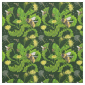 Dandelions en abeilles - tissu (Échantillon)