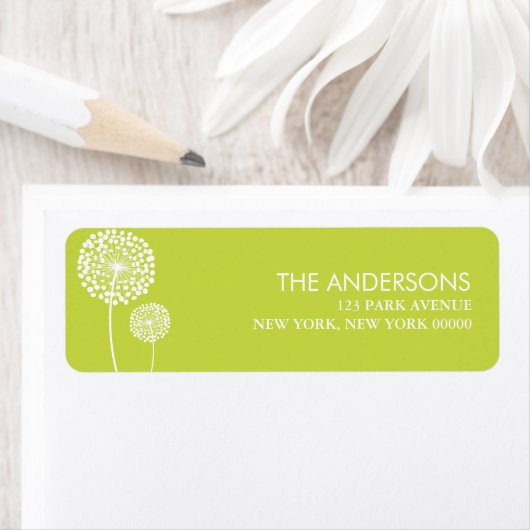Dandelions Étiquettes de adresse (En situation)