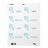 Dandelions Étiquettes de adresse (Feuille entière)