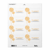 Dandelions Étiquettes de adresse (Feuille entière)