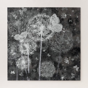 Dandelions Field - Black White Art Collectie Legpuzzel