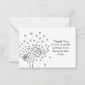 Dandelions Fleurs Graines Voler Merci Cartes (Devant)