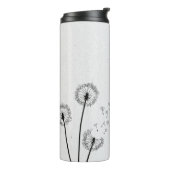 Dandelions Flowers Pappus Spores Gray Thermosbeker (Gedraaid links)