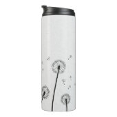 Dandelions Flowers Pappus Spores Gray Thermosbeker (Geroteerd rechts)