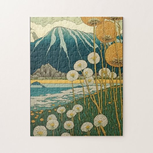Dandelions Japanse kunst Legpuzzel (Verticaal)