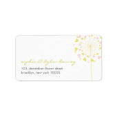 Dandelions Love Cute Summer Weddenschappen Adreset Etiket (Voorkant)