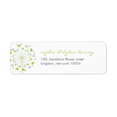 Dandelions Love Cute Summer Weddenschappen Adreset Etiket (Voorkant)