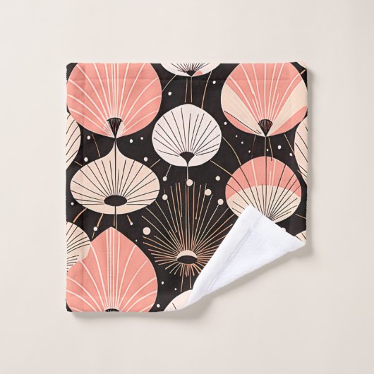 Dandelions -Mi-siècle- Design moderne rétro (Gant de toilette)